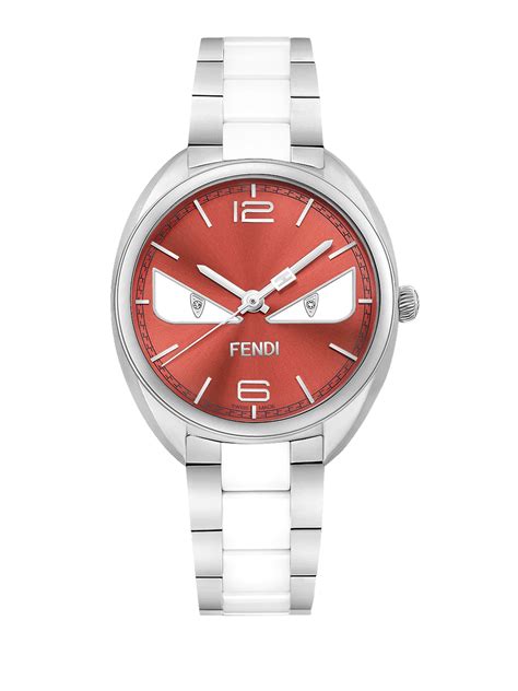 Momento Fendi Bug Stainless Steel Watch, 34mm Jewelry